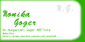 monika goger business card